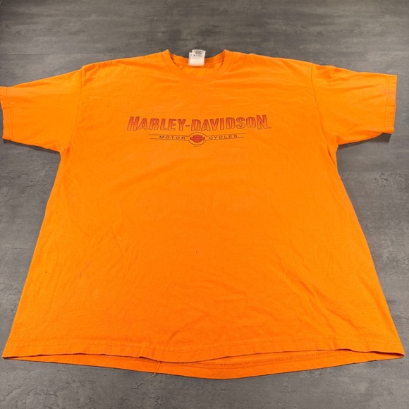 Vintage Harley-Davidson T-Shirt Mens XL Orange Alamo City San Antonio Texas USA - Picture 2 of 10